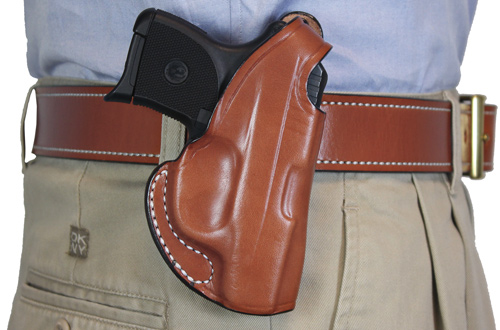 DESANTIS MAVERICK HOLSTER RH OWB LEATHER RUGER LCP II TAN - for sale