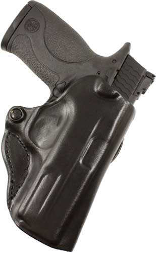 DESANTIS MINI SCABBARD HOLSTER RH OWB LEATHER 1911 3-3.5" BLK - for sale