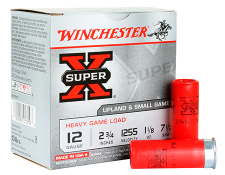 WINCHESTER SUPER-X 12GA 2.75" 1-1/8OZ #7.5 1255FPS 250R CASE - for sale