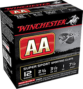 WINCHESTER AA 12GA 2.75 1OZ #7.5 1350FPS 250RD CASE - for sale