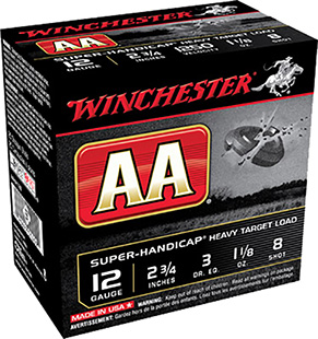 WINCHESTER AA 12GA 2.75" 1-1/8OZ #8 1250FPS 250RR CASE - for sale