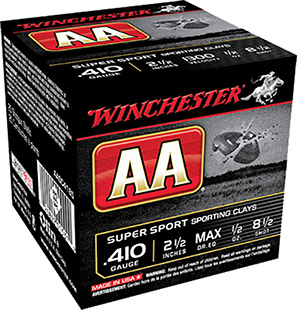 WINCHESTER AA 410 2.5" 1/2OZ #8.5 1300FPS 250RD CASE LOT - for sale