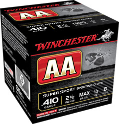 WINCHESTER AA 410 2.5" 1/2OZ #8 1300FPS 250RD CASE LOT - for sale