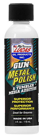 LUCAS GUN AND METAL POLISH & TUMBLER MEDIA ADDATIVE 4 OZ ( 12 PER CASE ) - for sale