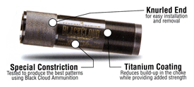 CARLSONS CHOKE TUBE BLACK CLOUD 12GA L-RANGE ACCU-MAG - for sale