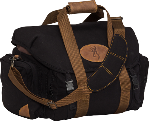 BROWNING LONA CANVAS SHOOTING BAG 19"WX11.5"HX13"D BLK/BRN - for sale