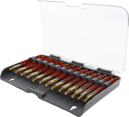 TIPTON 13-PIECE NYLON RIFLE BORE BRUSH SET W/STORAGE CASE - for sale