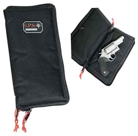 GPS PISTOL SLEEVE LARGE LOCKABLE ZIPPER BLACK NYLON - for sale