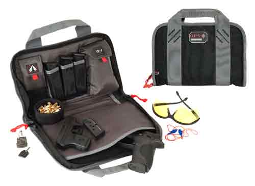 GPS DOUBLE PISTOL CASE BLACK/GREY NYLON - for sale