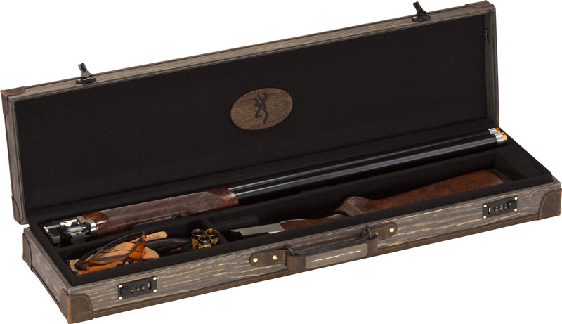 BROWNING LUGGAGE CASE O/U & BT TO 32" DARK MADERA WOOD GRAIN - for sale