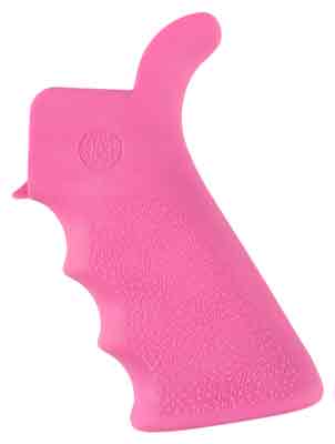 HOGUE AR-15 BEAVERTAIL GRIP W/FINGER GROOVES PINK - for sale