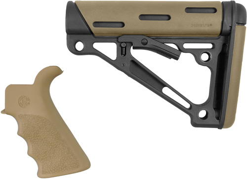 HOGUE AR-15 GRIP & OVERMOLDED COLLAPSIBLE STK COMMERCIAL FDE - for sale