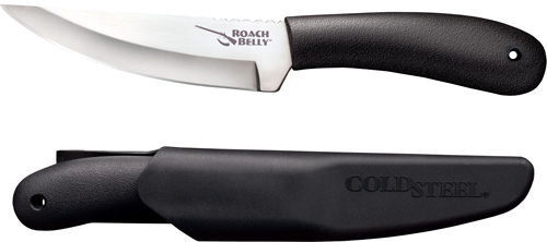 COLD STEEL ROACH BELLY 4.5" PLAIN EDGE BLADE W/SHEATH - for sale