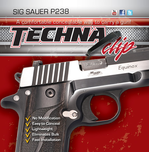 TECHNA CLIP HANDGUN RETENTION CLIP SIG P238 RIGHT SIDE - for sale