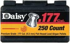 DAISY .177 FLAT HEAD PELLETS 250 COUNT BELT PACK/ 12PK CASE - for sale