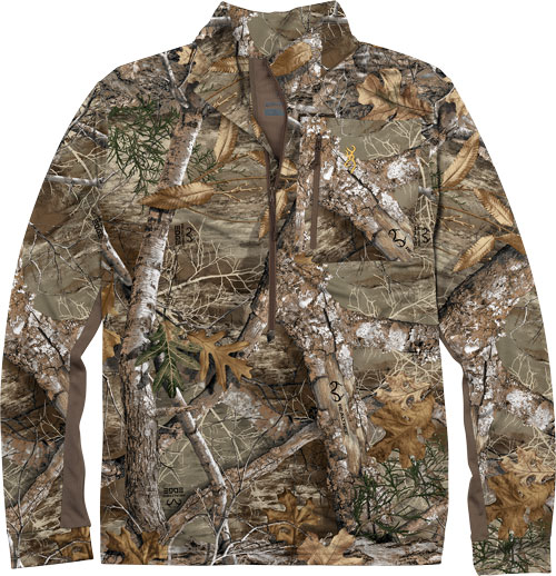 BROWNING 3/4 ZIP EARLY SEASON LS SHIRT REALTREE EDGE LARGE< - for sale