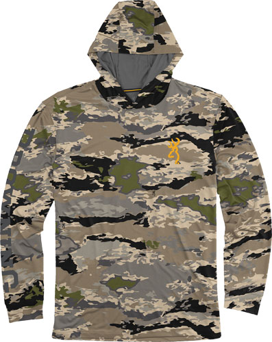 BROWNING HOODED LONG SLEEVE TECH T-SHIRT OVIX LARGE - for sale
