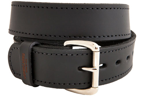 VERSACARRY DOUBLE PLY LEATHER BELT 38"X1.5" HEAVY DUTY BLK - for sale