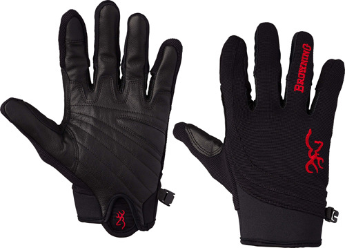 BROWNING ACE SHOOTING GLOVES SMALL BLACK/RED TRIM - for sale
