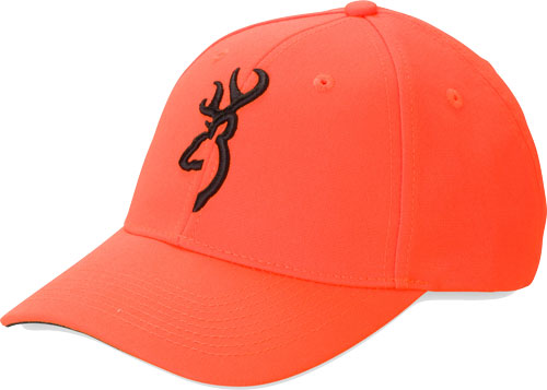 BROWNING CAP SAFETY ORANGE W/ 3-D BUCK MARK LOGO ADJUSTABLE - for sale