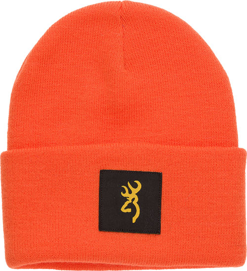 BROWNING STILL WATER BEANIE BLAZE ORANGE W/BUCK MARK PATCH - for sale