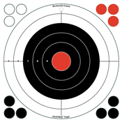 B/C TARGET STICK-A-BULL 12" BULL'S-EYE 5 TARGETS - for sale