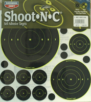 B/C TARGET SHOOT-N-C 12 VARIETY 1/2/3/6/8 BULLS EYE 5/PK ( 6 PER CASE ) - for sale