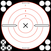 B/C TARGET SHOOT-N-C 8" WHITE/ BLACK X-BULL'S-EYE 6 TARGETS - for sale