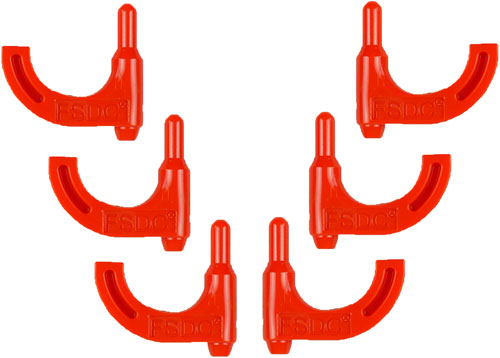 FSDC LOADED CHAMBER INDICATOR SAFETY FLAGS ORANGE PISTOL 6PK - for sale