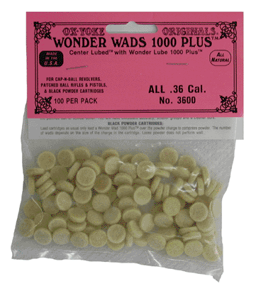 M-LOADER ORIGINAL WONDER WADS .36CAL 100PK - for sale