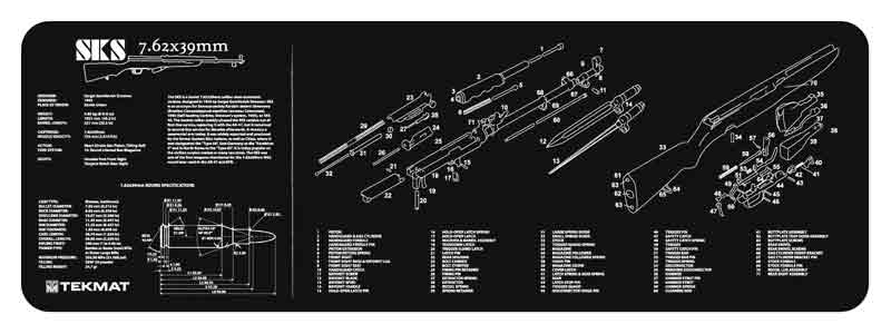 TEKMAT ARMORERS BENCH MAT 12"X36" SKS RIFLE - for sale