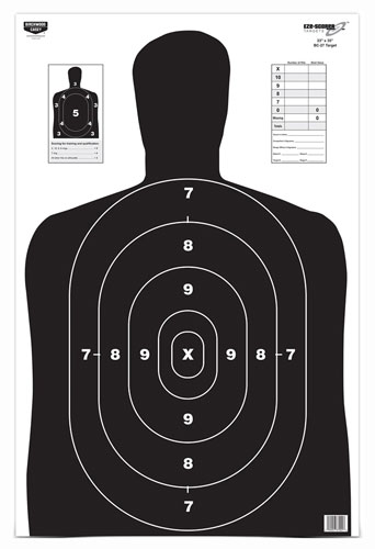 B/C TARGET EZE-SCORER 23"X35" BC27 SILHOUETTE 5 TARGETS - for sale