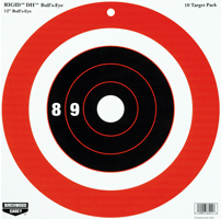 B/C TARGET RIGID PAPER 12" BULL'S-EYE DH 10 TARGETS - for sale