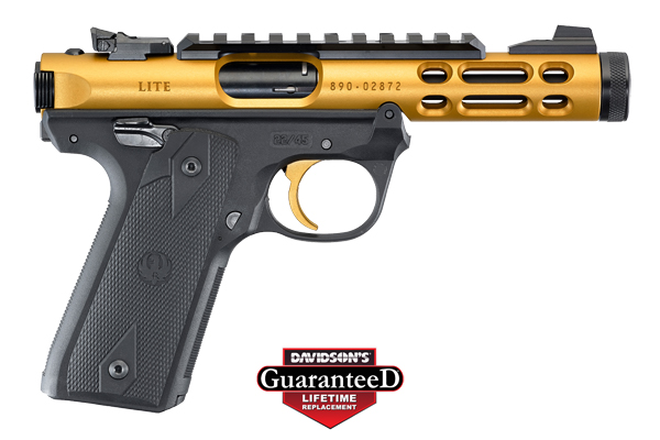 RUGER MARK IV 22/45 LITE .22LR 4.4" BULL AS GOLD ANODIZED - for sale