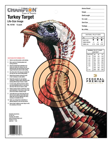 champion - LifeSize - PRACTICE LIFESIZE TURKEY TARGET 12PK for sale