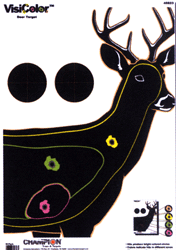 CHAMPION VISICOLOR TARGET DEER 13"X18" 10-PACK - for sale