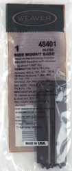 WEAVER BASE SIDE MOUNT #1 BLACK - for sale
