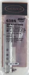 WEAVER BASE TOP MOUNT #63BS 1-PC ALUMINUM SILVER - for sale