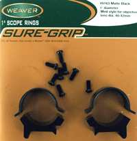 weaver - Sure Grip Detachable Rings - SURE GRIP DETCH RNGS 1IN MD MAT for sale