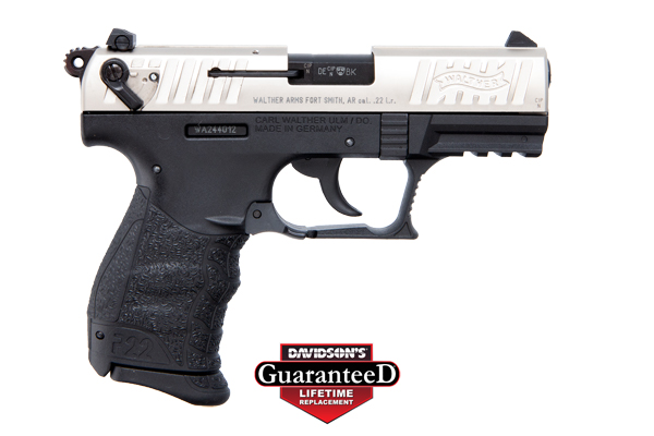 WALTHER P22Q .22LR 3.4" SATIN NICKEL/BLACK POLYMER - for sale