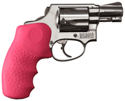 HOGUE GRIPS S&W J FRAME RUBBER ROUND BUTT MONOGRIP PINK - for sale