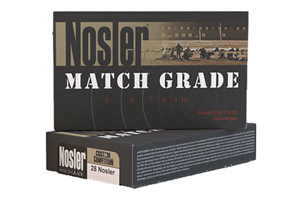 NOSLER MATCH GRADE 28 NOSLER 185GR RDF HPBT 20RD 10BX/CS - for sale