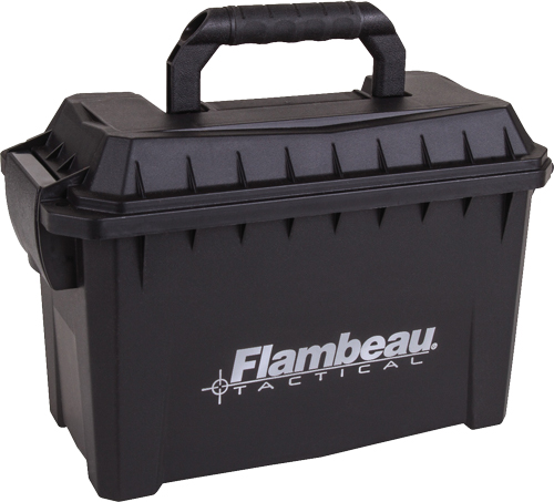 FLAMBEAU AMMO CAN COMPACT TACTICAL BLACK 9.75X4.75... - for sale