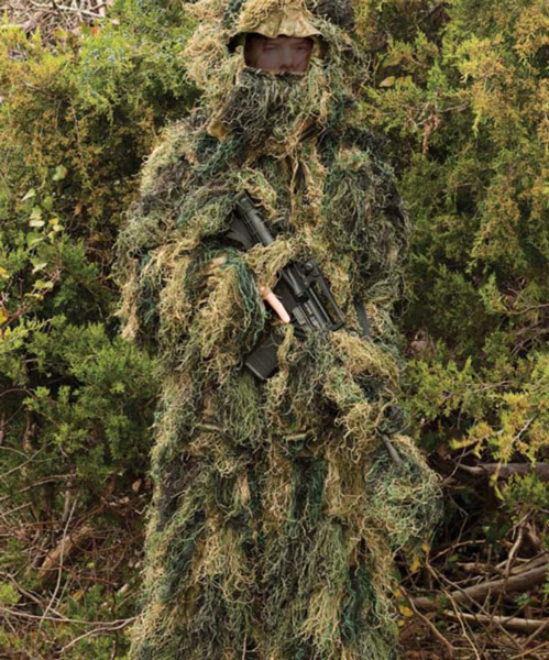 RED ROCK GHILLIE SUIT WOODLAND 5 PIECE ADULT MEDIUM/LARGE - for sale