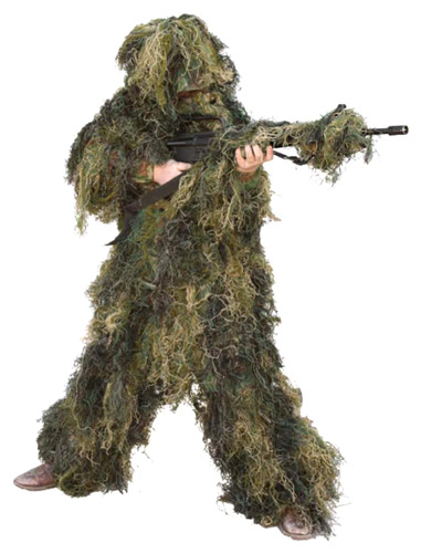 RED ROCK 5 PIECE GHILLIE SUIT WOODLAND YOUTH LARGE - for sale