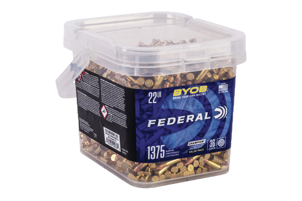 FEDERAL 22 LR 1260FPS 36GR HP 1375RD BUCKET 2BX/CS - for sale