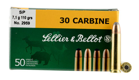 sellier & bellot ammunition - Rifle - .30 Carbine - RIFLE 30 CARBINE 110GR SP 50/BX for sale