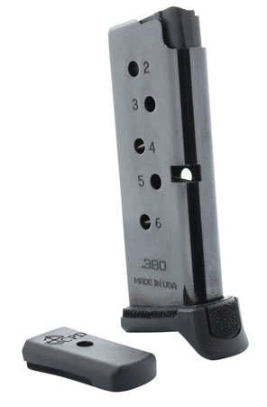CPD MAGAZINE RUGER LCP 380ACP 6RD GLOSS BLACK - for sale