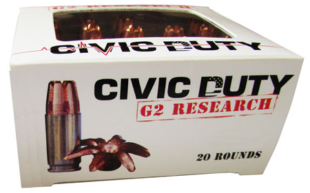 G2R CIVIC DUTY 10MM 122GR 20/500 - for sale