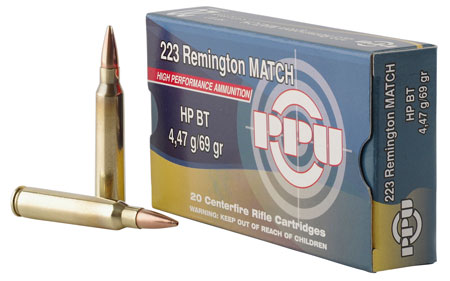 PPU MATCH RIFLE AMO 223 REM 69GR HPBT 20RD (10 BOX CASE) - for sale